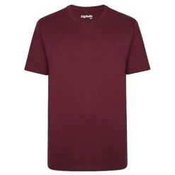New Products 10 Bigdude Heavy Weight Plain T-Shirt Burgundy