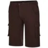 Bigdude Stretch Twill 3/4 Length Cargo Shorts Brown -Bigdude 53149066 brown1