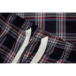 Bigdude Woven Checked Pyjama Shorts Navy/Red -Bigdude 560ad69a bd23pj05 02 navyred