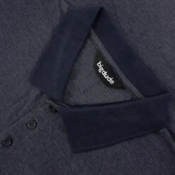 Bigdude Buttoned Pocket Polo Shirt Navy Marl -Bigdude 56903630 img 8699
