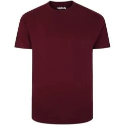 Bigdude Plain Crew Neck T-Shirt Burgundy -Bigdude 588d2625 bd101 10 burgundy 1