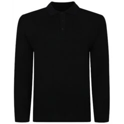 Bigdude Knitted Polo Jumper Black