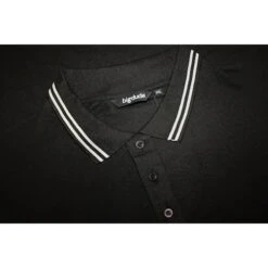 Bigdude Tipped Polo Shirt Black -Bigdude 5bfca722 bd20tp01 01 black