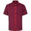 Bigdude Gingham Short Sleeve Shirt Red -Bigdude 5cb8c2c2 bd23ss07 03 1