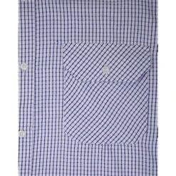 Bigdude Long Sleeve Shirt With Chest Pockets Navy/White -Bigdude 5df1f4c1 bd22ls09 02 navy detail