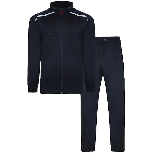 Bigdude Contrast Tricot Hooded Tracksuit Navy 3 Bigdude Contrast Tricot Hooded Tracksuit Navy