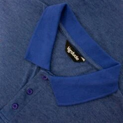 Bigdude Buttoned Pocket Polo Shirt Royal Blue Marl -Bigdude 60675c68 img 8694
