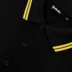 Bigdude Tipped Polo Shirt Black/Yellow -Bigdude 60c223a0 img 8214
