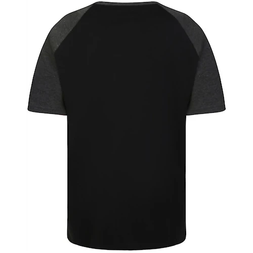 Bigdude Contrast Raglan Sleeve T-Shirt Black/Charcoal 6 Bigdude Contrast Raglan Sleeve T-Shirt Black/Charcoal - Image 4