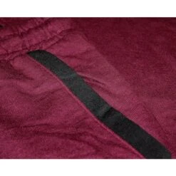 Bigdude Cut & Sew Contrast Panel Joggers Burgundy -Bigdude 6419bb40 img 9221
