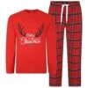 Bigdude Christmas Print Pyjama Set Red -Bigdude 67630073 pyjama20set