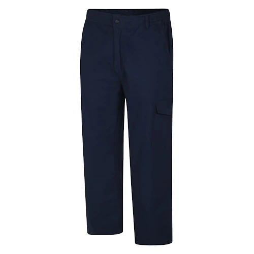 Bigdude Elasticated Waist Cargo Trousers Navy 4 Bigdude Elasticated Waist Cargo Trousers Navy - Image 2