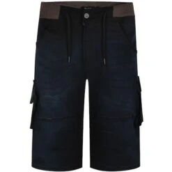 Bigdude Jersey Waistband Denim Shorts Black 12 Bigdude Jersey Waistband Denim Shorts Black -Bigdude 6b2b25fc bd23sh06 01 1