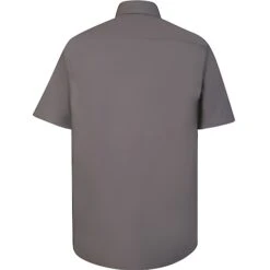 Bigdude Classic Short Sleeve Poplin Shirt Charcoal -Bigdude 6bed8f01 m30a6855