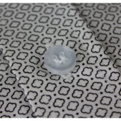 Bigdude Short Sleeve Cotton Woven Abstract Design Shirt White/Back -Bigdude 6c9048c3 button1