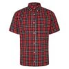 Bigdude Button Down Short Sleeve Check Shirt Red -Bigdude 6e8d2bc8 bd23ss09 04 1
