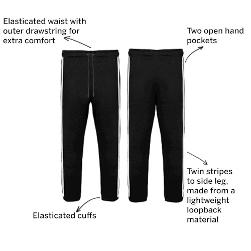 Bigdude Twin Stripe Joggers Black 5 Bigdude Twin Stripe Joggers Black - Image 3