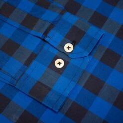 Bigdude Gingham Long Sleeve Shirt Blue -Bigdude 6ec32caf img 8827