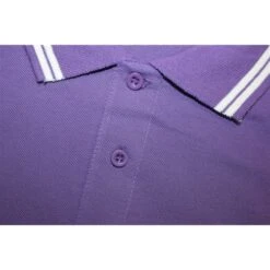 Bigdude Tipped Polo Shirt Purple -Bigdude 714e717c bd20tp01 30 purple 1