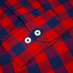 Bigdude Gingham Long Sleeve Shirt Red -Bigdude 7313448d img 8815