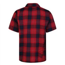 Bigdude Woven Checked Pyjama Set Red/Navy -Bigdude 77b43280 bd23pj06 22 top 2