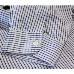 Bigdude Long Sleeve Shirt With Chest Pockets Navy/White -Bigdude 7aef313b img 9003