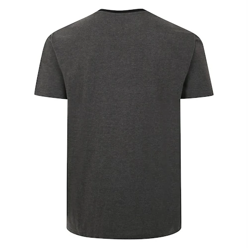 Bigdude Hounds Tooth Cut & Sew T-Shirt Charcoal 4 Bigdude Hounds Tooth Cut & Sew T-Shirt Charcoal - Image 2