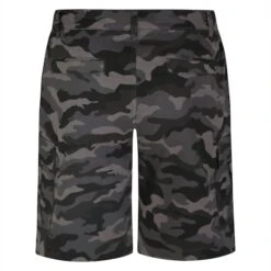 Bigdude Elasticated Waist Cargo Camo Shorts Charcoal -Bigdude 7faaee6e bd23sh10 07 3