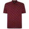 Bigdude Geometric Print Polo Shirt Burgundy -Bigdude 81c6c970 1