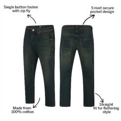 Bigdude Non-Stretch Straight Fit Jeans Dark Wash -Bigdude 83eb8f91 bd23js0820darkwash