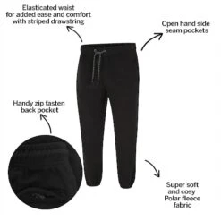 Bigdude Polar Fleece Joggers Black -Bigdude 8582f484 bd23j0720black