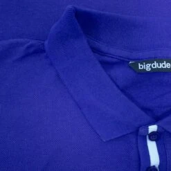 Bigdude Contrast Stripe Placket With Tipped Cuff Polo Shirt Cobalt -Bigdude 85a4e717 img 8448