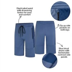 Bigdude Tricot Panel Shorts Light Denim -Bigdude 8889edfb bd23sh1420blue