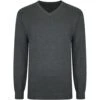 Bigdude Plain V Neck Knitted Jumper Charcoal -Bigdude 89031278 v neck20jumper charcoal 1