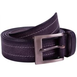 Tony Leather Belt With Contrast Stitch Black -Bigdude 896fac84 img 4688 clipped rev 1
