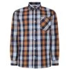 Bigdude Long Sleeve Check Shirt Orange -Bigdude 8a0cc3b4 bd23ls06 04 1