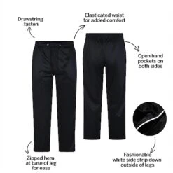 Bigdude Zipped Hem Tracksuit Bottoms Black -Bigdude 8aea1f63 bd23j0520black