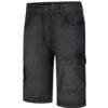 Bigdude Cargo Denim Shorts Black -Bigdude 8cc07188 bd21sh07 03 2