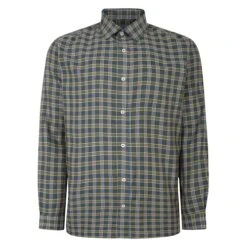 Bigdude Long Sleeve Check Shirt Mustard