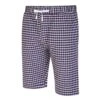 Bigdude Woven Modern Check Pyjama Shorts Red/Blue -Bigdude 92121d05 checkshorts burgundy 2