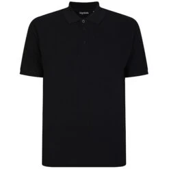 Bigdude Plain Polo Shirt - Black -Bigdude 926ecdba bd103 01blk