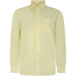 Bigdude Classic Long Sleeve Poplin Shirt Lemon