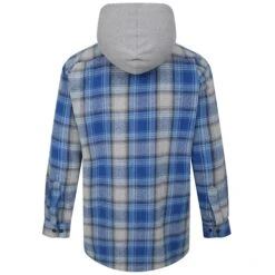 Bigdude Hooded Check Flannel Shirt Blue -Bigdude a1427190 bd23ls03 03 2.jpg20edited