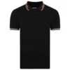 Bigdude Designer Tipped Polo Shirt Black -Bigdude a2938fd9 bd21p04 01 black 1