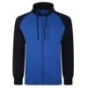 Bigdude Contrast Raglan Full Zip Hoody Royal Blue/Navy -Bigdude a32a7082 ziphoody blue 1