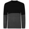 Bigdude Cable Knit Colour Block Jumper Black/Charcoal -Bigdude a5b30a09 bd23jmp05 01 1
