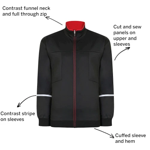 Bigdude Contrast Tricot Hooded Tracksuit Black 6 Bigdude Contrast Tricot Hooded Tracksuit Black - Image 4