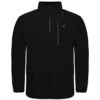 Bigdude 1/4 Zip Fleece Pullover Black -Bigdude a85528a4 fleece zip neck pullover front black202