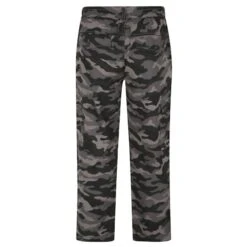 Bigdude Elasticated Waist Camo Cargo Trousers Charcoal -Bigdude a8b77049 bd23tr03 07 3
