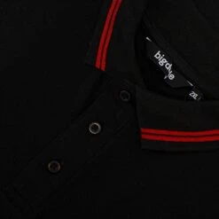 Bigdude Tipped Polo Shirt Black/Red -Bigdude ac4f76a5 img 8219